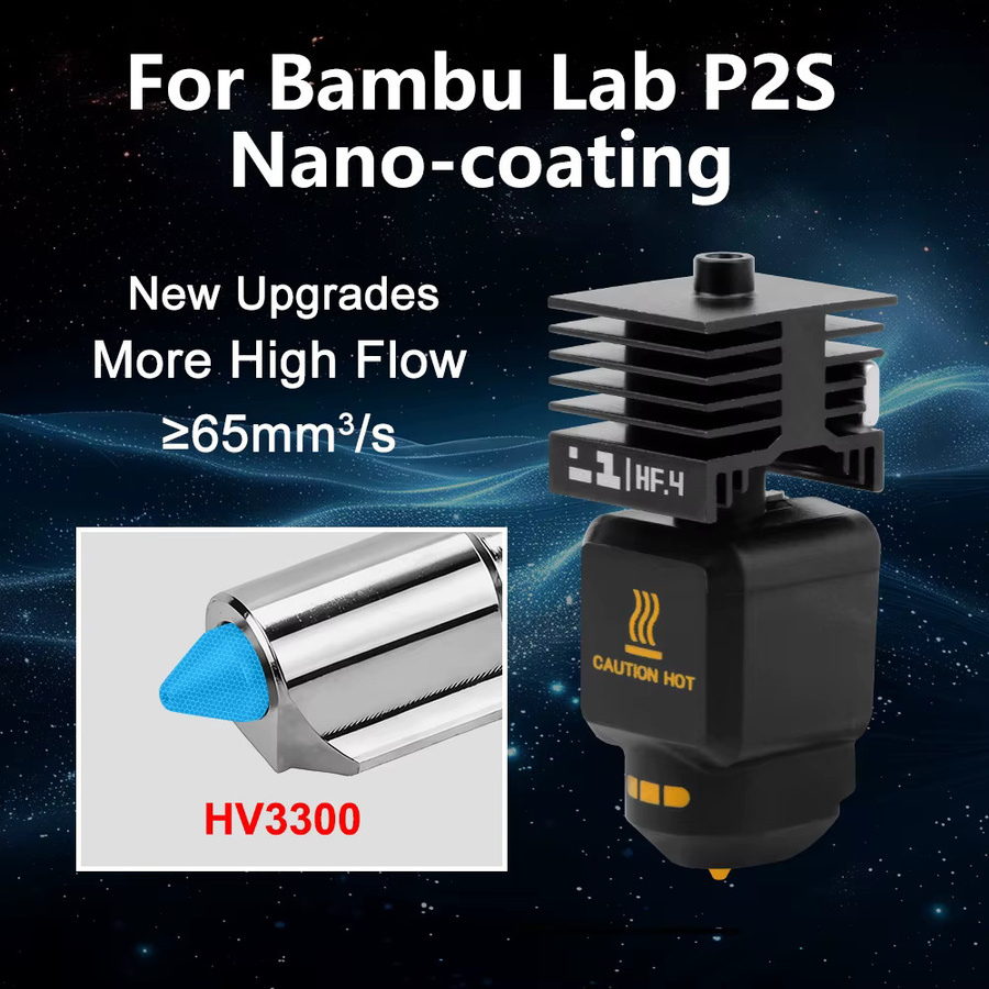 Bambulab P2S Hotend-Kit aus gehärtetem Stahl mit Nano-Beschichtung und einteiliger Düse für FDM 3D-Drucker - Bild 2