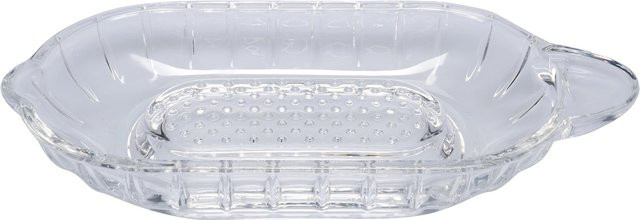 Metaltex Glas-Apfelreibe in transparent, oval mit feiner Reibefläche - Bild 1