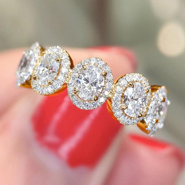 Huitan Chic Ring, Kupfer, Zirkonia, Weiß, Damen - Bild 1