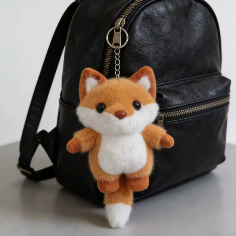 pangcangshu Fuchs-Spielzeug, Plüsch-Anhänger, Orange, Tiere - Bild 2