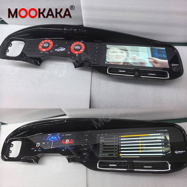 Aotsr Android Autoradio mit 24,6 Zoll digitalem Kombiinstrument für Dodge Charger 2011-2019 inklusive Carplay, GPS und DSP Headunit in Schwarz - Bild 1