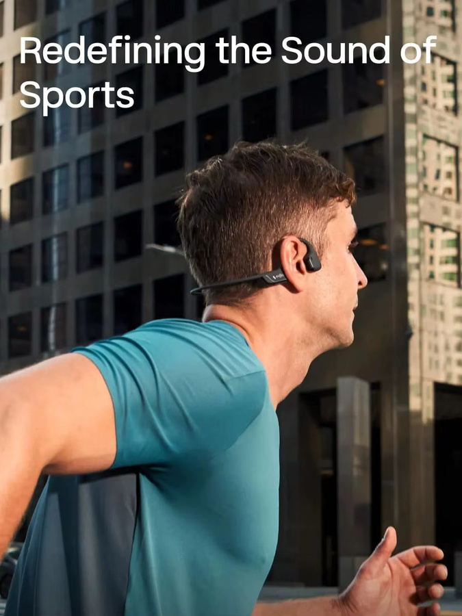 Shokz OpenRun Pro 2 Sportkopfhörer mit Knochenleitungstechnologie, kabellos, Bluetooth 5.3, IP55 wasserdicht, Orange - Bild 7