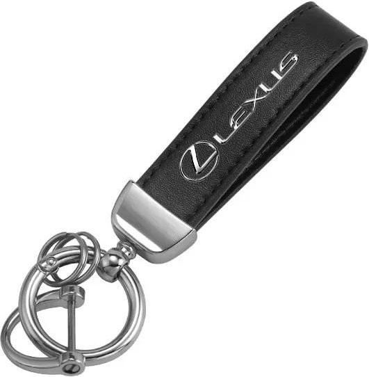 Lexus Schlüsselanhänger Kalbsleder, Zinklegierung, silber, Unisex - Bild 1