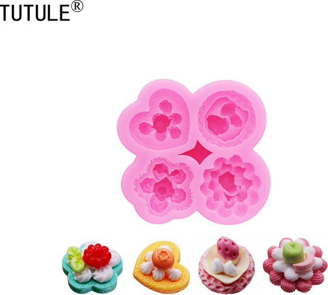 TUTULE Silikonform für Obstkuchen-Dessert und Donut, Rosa/Pink, Zubehör für Epoxidharz und Knetmasse - Bild 1