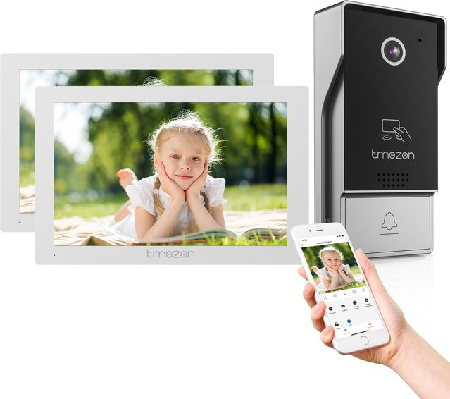 TMEZON 4-Draht-Video-Gegensprechanlage mit 7-Zoll-1080P-Touchscreen und Kamera IP Y-10*2-W11 - Bild 1