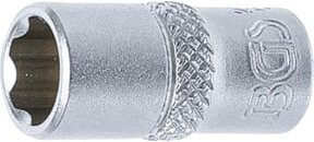 BGS Super Lock Steckschlüssel-Einsatz aus Chrom-Vanadium, Antrieb 1/4 Zoll, Schlüsselweite 8 mm, Farbe Silber - Bild 1