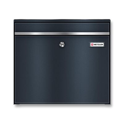 Metzler Briefkasten BK212-RE aus Stahl in Anthrazitgrau, abschließbar mit Entnahmeschutz und austauschbarem Namensschild, B: 39,0 cm, T: 11,6 cm, H: 34,3 cm - Bild 2