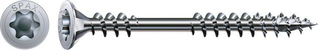 Spax Verlegeschraube Wood mit Torx-Antrieb aus Stahl, Farbe Silber, Durchmesser: 4,5 mm, Länge: 50 mm, 200 Stück - Bild 1