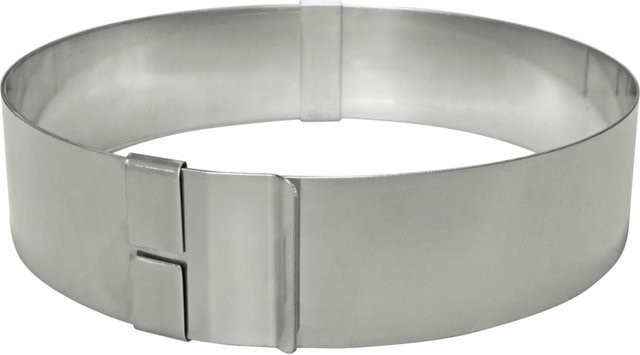 Verstellbarer Tortenring von Schneider aus Edelstahl, Farbe Silber, Höhe: 6 cm, Durchmesser: 30-50 cm - Bild 1