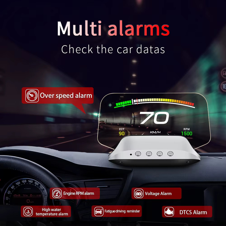 MAIMEIMI QC Navigation Projektion C3 Head-Up-Display mit GPS, OBD2 Tachometer, Wassertemperatur, Spannung und Uhr - Bild 4