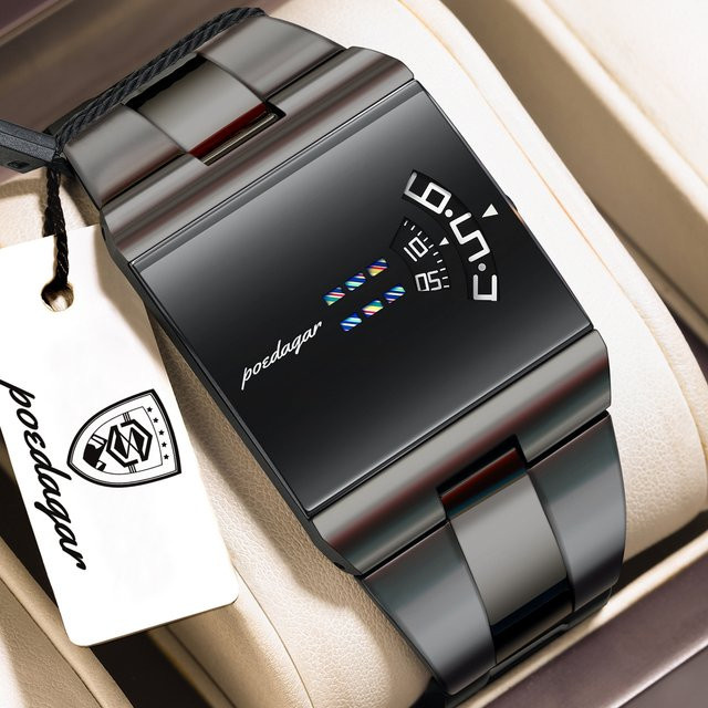 POEDAGAR Armbanduhr, Quarz, Edelstahl, Herren - Bild 1