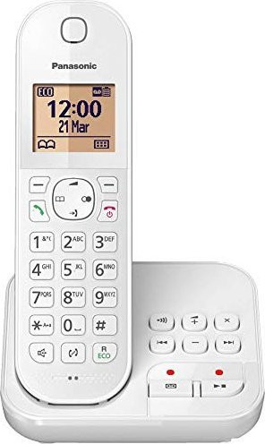 Panasonic KX-TGC420G Schnurlostelefon mit Anrufbeantworter und Rufnummernanzeige in Weiß - Bild 1