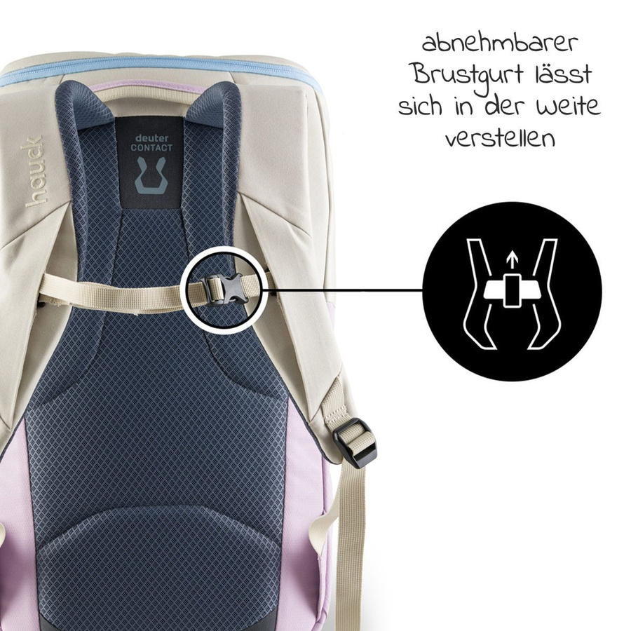 Hauck Wickelrucksack Deuter Pack N Walk in Beige und Lavender - Bild 3