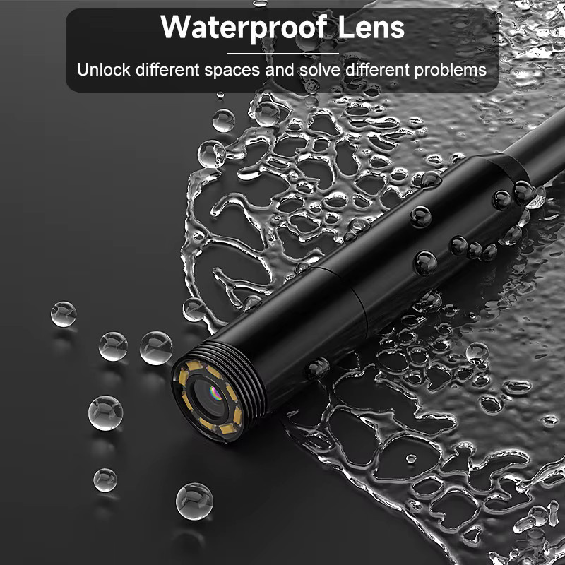 BUMBORN WiFi Industrie-Endoskopkamera in Schwarz, 1920P HD mit Autofokus, 8 mm Objektiv, IP67 wasserdicht, kompatibel mit iPhone und Android, 2600 mAh Akku - Bild 3