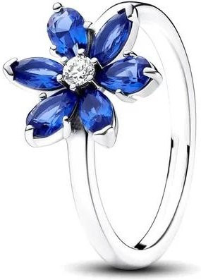 Ring 925 Silber, Zirkonia, Damen, Herz Gänseblümchen Sterne - Bild 1