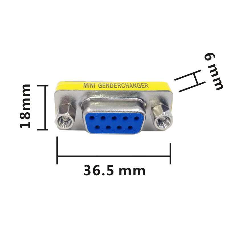 FRHY 2 Stück DB9 MINI Gender Changer RS232 zu VGA 9-Pin Adapter Set - Bild 2