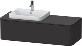 Duravit Waschtischunterschrank Happy D.2 Plus in Graphit Matt, Breite: 130 cm, Tiefe: 55 cm - Bild 1