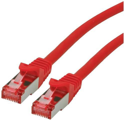 Roline RJ45 Patchkabel CAT 6 S/FTP Ethernet LAN Kabel Rot, Länge: 3,00 m - Bild 1