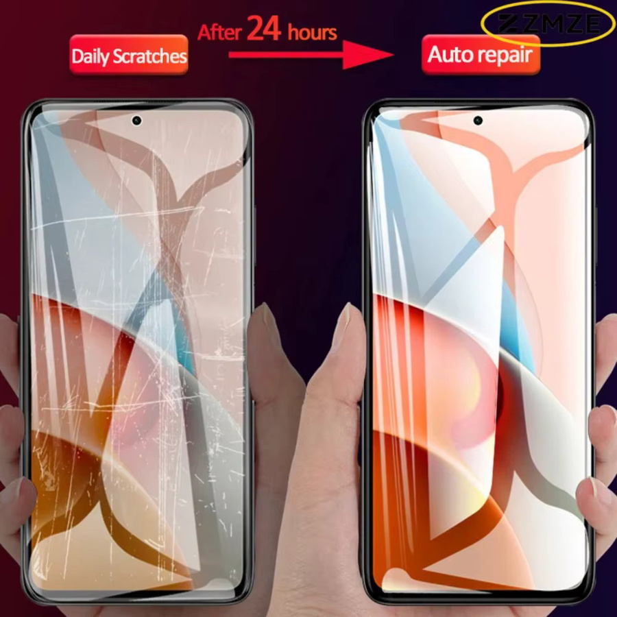 5er Pack Hydrogel-Displayschutzfolie für Samsung Galaxy A72 A52S A40 A35 A20e M54 M55 M32, transparent, wasser- und ölbeständig - Bild 3