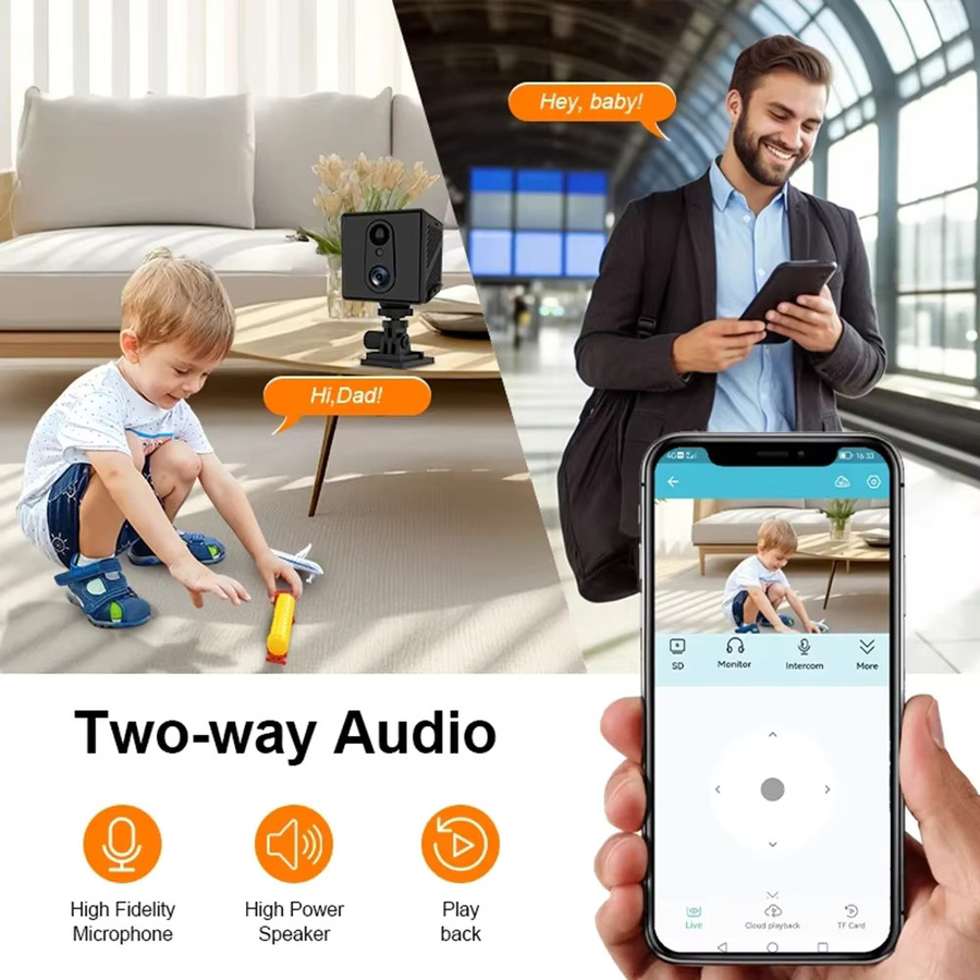 CUGUU Mini-Überwachungskamera mit 5 MP Auflösung, 4G-SIM und WiFi, Schwarz, mit menschlicher Bewegungserkennung und Nachtsicht, unterstützt bis zu 128 GB Speicher - Bild 6