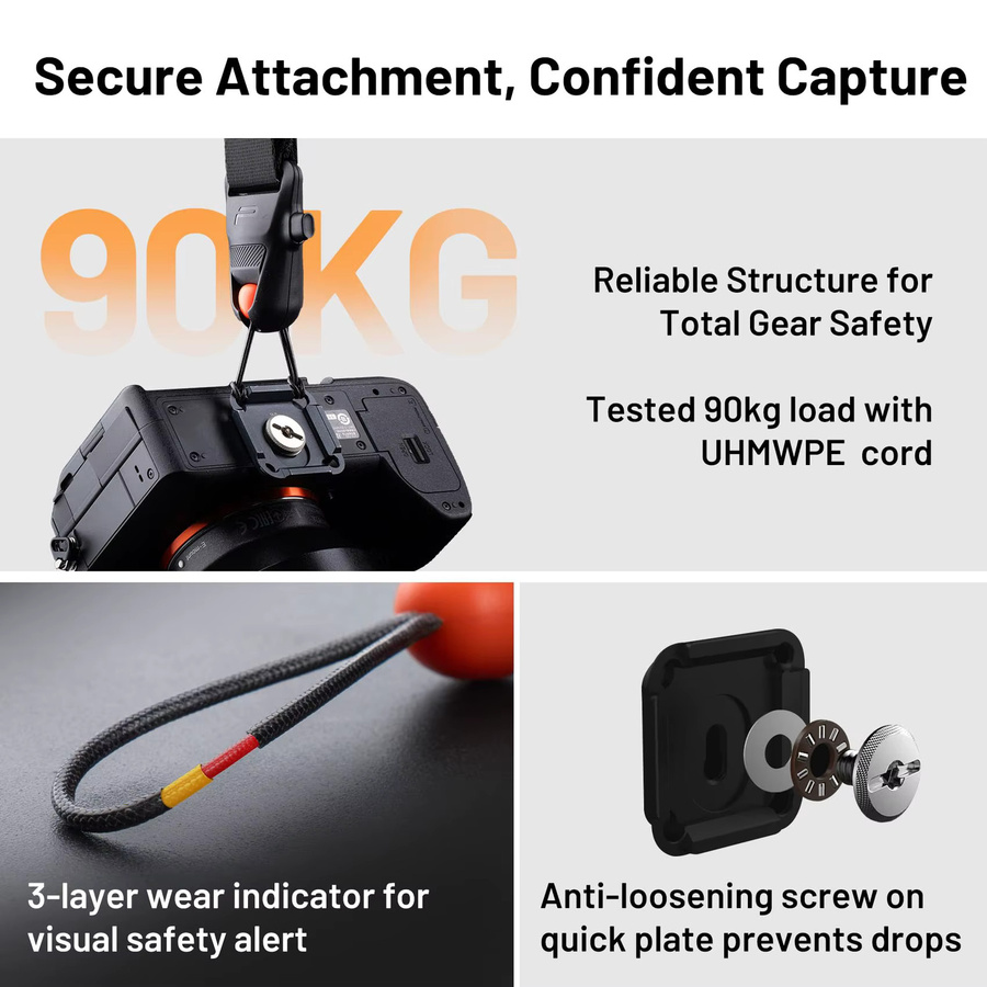 PGYTECH Camera Strap Master Doppel-Schultergurt aus Leder für 3 Kameras, verstellbarer Kameragurt in Schwarz und Braun - Bild 2