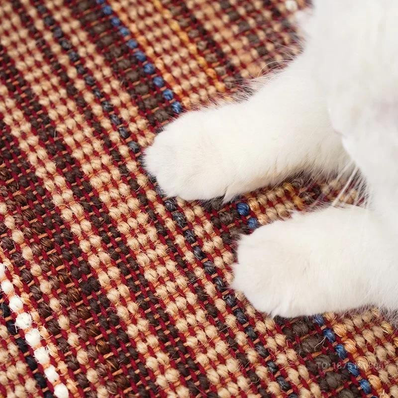 Sisal-Kratzkissen mit farbigen Streifen für Katzen von Yiran Furniture, Multicolor, B/H: 40 x 60 cm - Bild 2