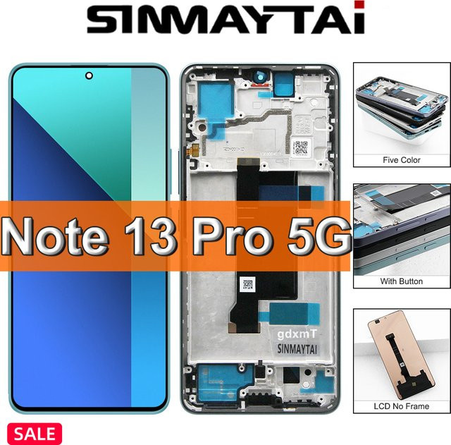 Xiaomi Redmi Note 13 Pro 5G LCD-Display Ersatz mit Digitalem Touchscreen-Modul in Schwarz - Bild 1