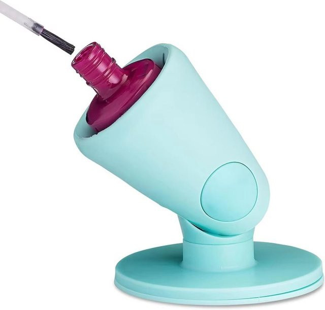 Binchi Nagellackhalter, Silikon, blau, drehbar - Bild 1