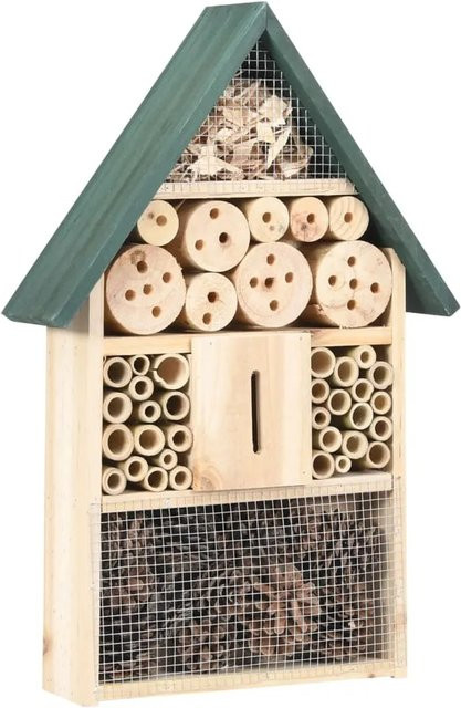 vidaXL Insektenhotel aus Tannenholz in Braun, B/T/H: 31 x 10 x 48 cm - Bild 1