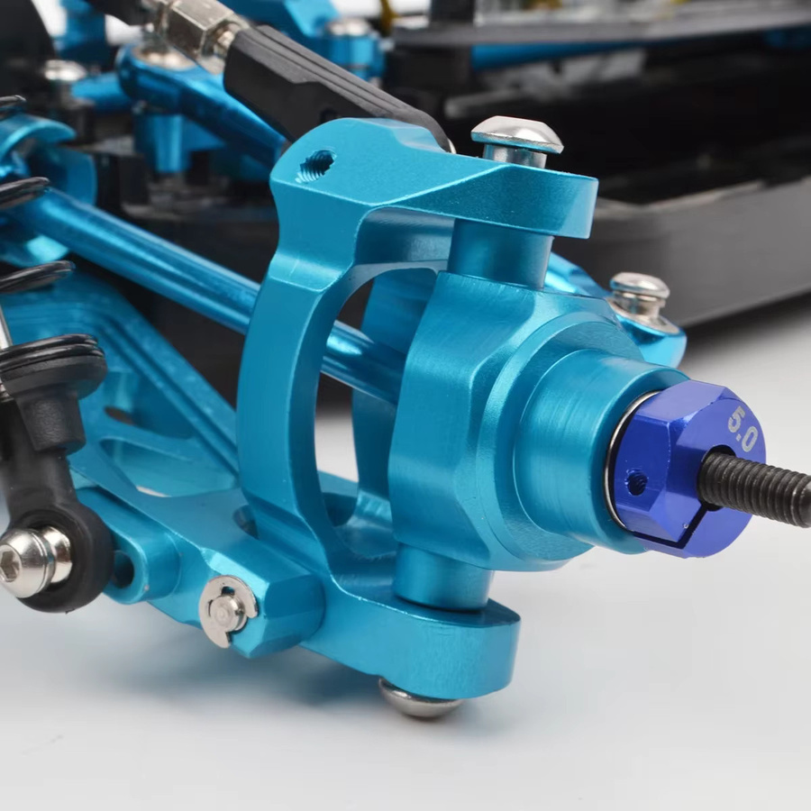Tamiya TT-02B Chassis Upgrade Teile, Zubehör, Blau, Metall - Bild 1