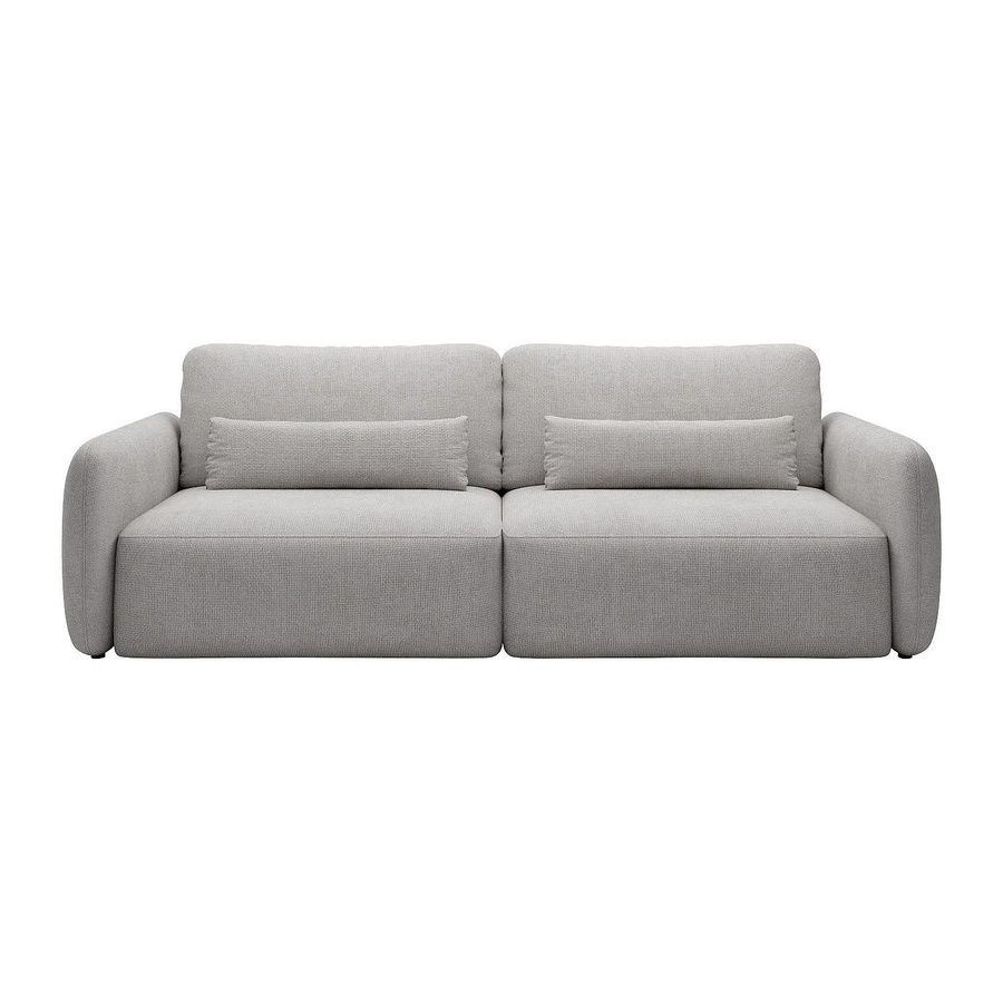 Schlafsofa Vopoza in Hellgrau mit Polsterung und Strukturstoff, Breite: 238 cm - Bild 2