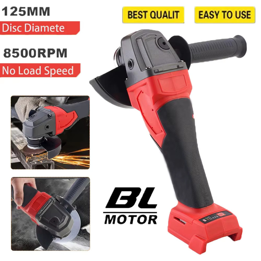 Milwaukee Akku-Winkelschleifer 125 mm mit 3 Gängen, bürstenloser elektrischer Schleifer und Schneidemaschine in Rot, passend für Milwaukee 18V Akkus - Bild 5