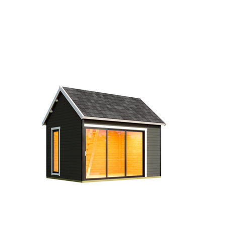 Lasita Gartenhaus Maja Murano mit Satteldach in Carbongrau, B/H/T: 430 x 364,8 x 336,1 cm - Bild 4