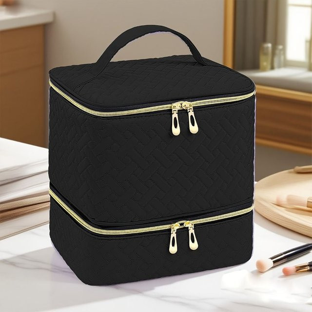 ISKYBOB Nagellack-Organizer-Tasche, Schwarz, Unisex - Bild 1