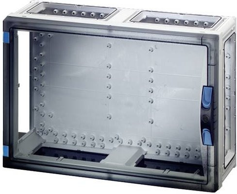 Hensel FP 0440 Verteilergehäuse aus Kunststoff in Grau und Transparent, Wandmontage, B/T/H: 54,0 x 36,0 x 18,6 cm - Bild 1
