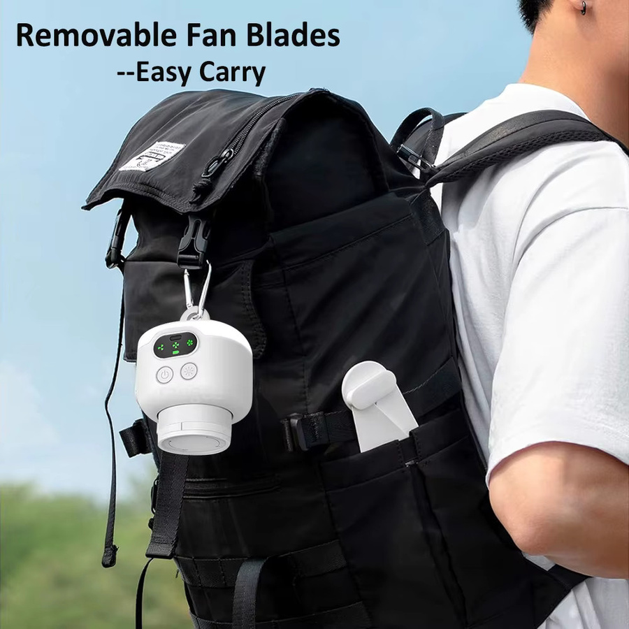 Tragbarer Deckenventilator von raugee in Weiß mit Fernbedienung, Licht und 8000 mAh Akku für Camping und Zelt - Bild 5
