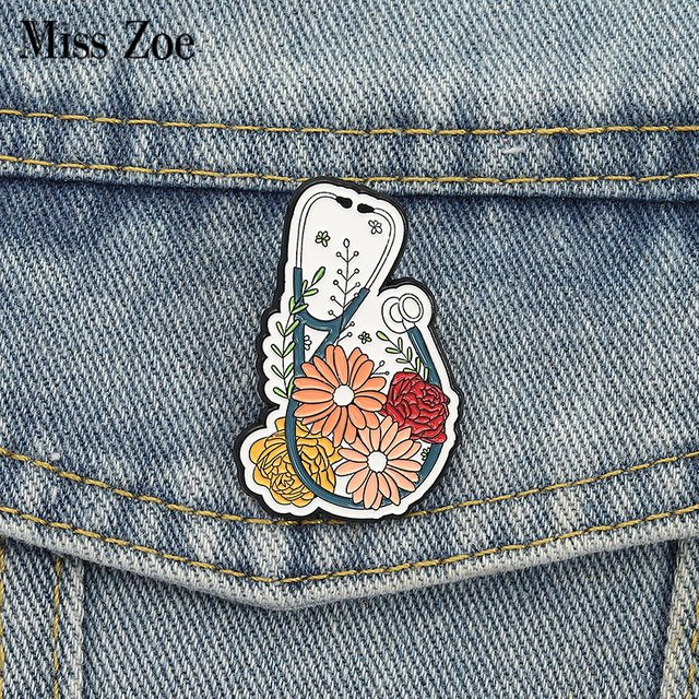 Miss Zoe Anstecknadel Blumen-Emaille, Broschen - Bild 1