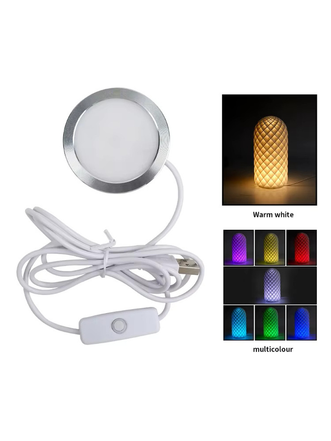 Bambu Lab LED-Lampen-Kit 001 Hardware Set in Warmweiß mit silbernem Reflektor für DIY-Modelle - Bild 3