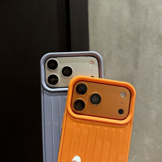 Luxuriöse TPU-Handyhülle mit 3D-Wellenmuster für iPhone 14 15 16 17 Pro Max in Orange - Bild 1