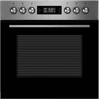 Midea Einbauherdset OSK4875IX in Silber und Schwarz mit Induktionskochfeld, Pyrolyse-Selbstreinigung und LED-Display - Bild 1