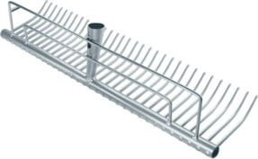 Ideal Rasenrechen mit 32 Zinken aus Stahl in Silber, Arbeitsbreite: 60 cm - Bild 1