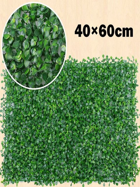 Künstliche Hecke als Kunstrasen Matte in Grün für Zaun und Wand, B/H: 60 x 40 cm - Bild 1