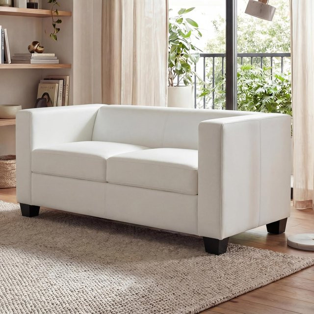 MCW 2er Sofa Lille in Weiß aus Kunstleder im modernen Lounge-Stil - Bild 1
