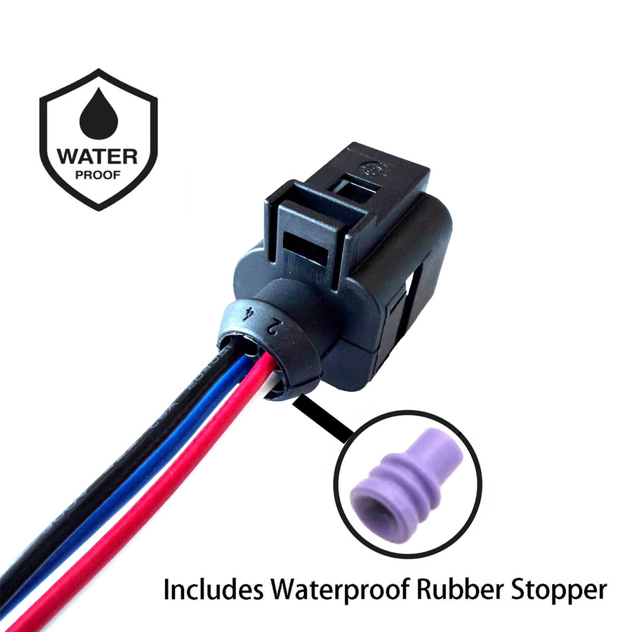 2er-Set Kühlmittel Temperatur Sensor mit 4-Pin Stecker 4B0973712 Reparatur Kit für VW Jetta Golf Passat Beetle Polo Transporter von XUKEY - Bild 2