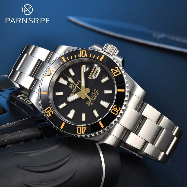 Parnsrpe Armbanduhr, mechanisch, Saphirglas, Keramik Lünette, Herren - Bild 1