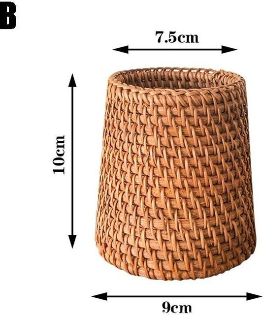 Handgefertigter Rattan-Aufbewahrungskorb von Binchi Outdoor Product in Braun für Schreibwaren, Make-up oder Besteck - Bild 1