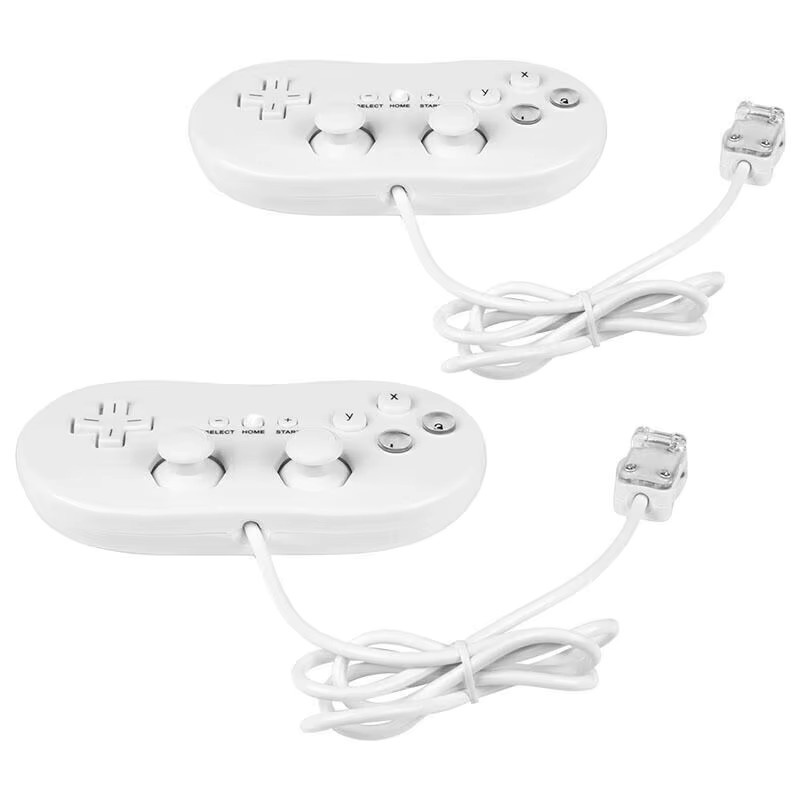 Klassischer Retro Controller für Nintendo Wii und Wii U in Weiß - Bild 1