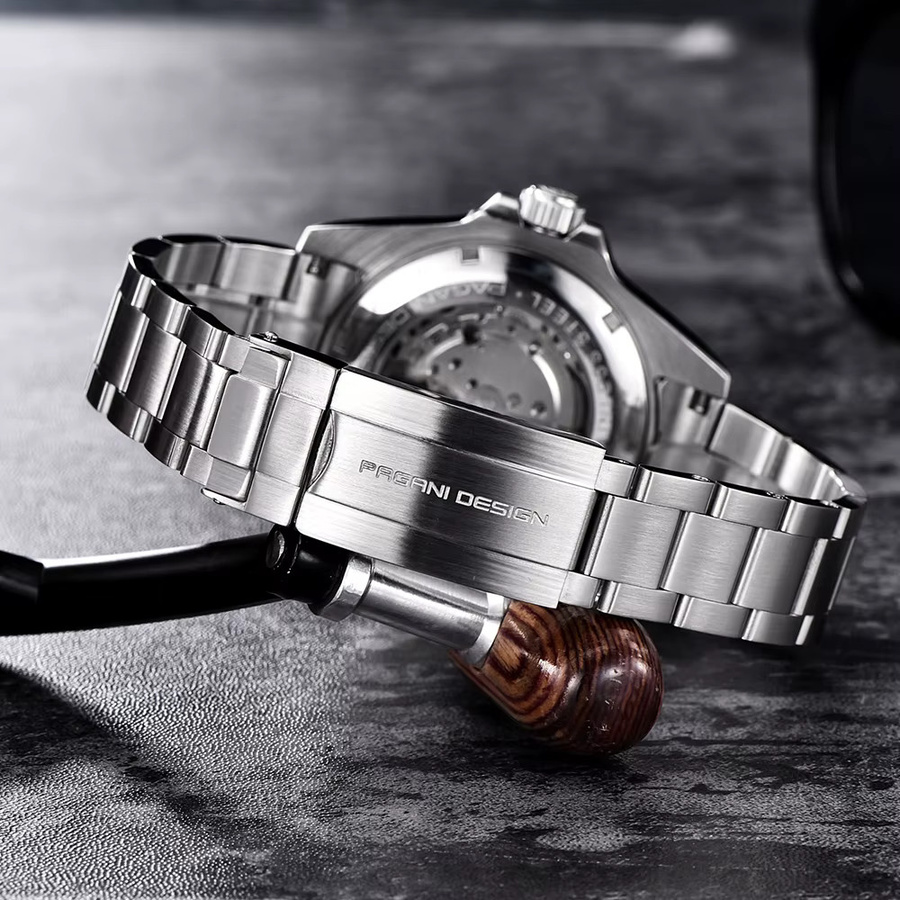 Pagani Design Armbanduhr Automatik, Edelstahl, Grün, Saphirglas, Herren - Bild 5