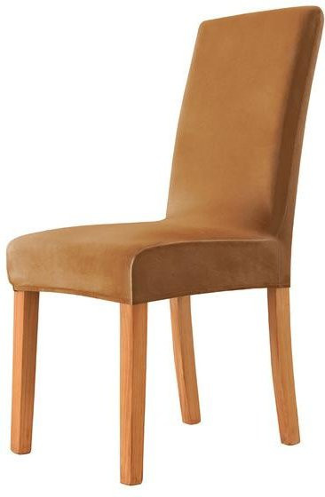 Stuhlbezug aus Samtstoff in Braun mit Stretch-Funktion für Esszimmer und Bankette - Bild 1
