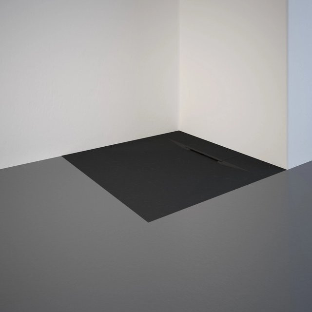 Schulte Duschwanne ExpressPlus quadratisch aus Mineralguss in Anthrazit B/T: 80 x 80 cm - Bild 1